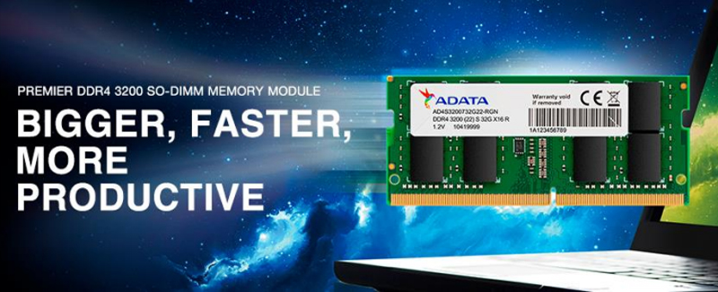 Ram laptop ADATA 8GB DDR4 3200 AD4S32008G22-SGN - máy mượt, pin lâu, rẻ nhất phân khúc