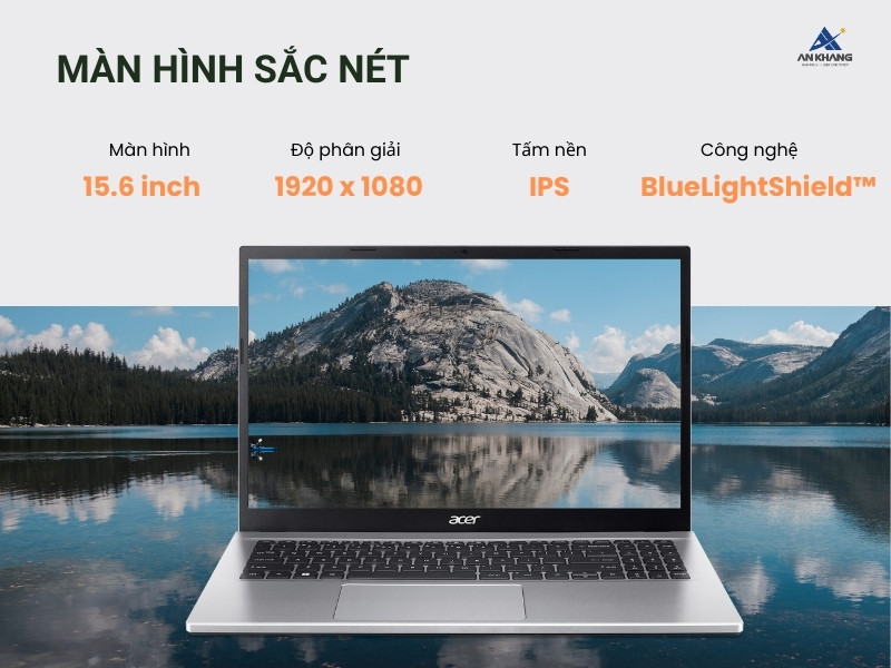 Acer Aspire 3 A315-59-381E NX.K6TSV.006 với màn hình 15.6 inch FHD IPS sắc nét