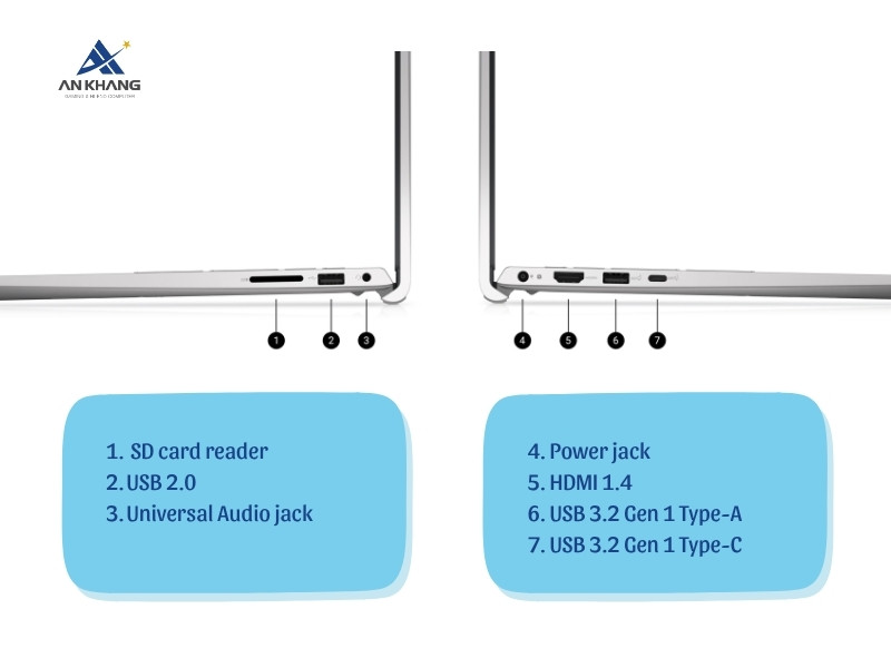 Laptop Dell 15 DC15250 DC5I5372W1 Silver đa phương tiện chất lượng cao