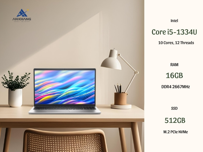 Laptop Dell 15 DC15250 DC5I5372W1 Silver vận hành ổn định, tiết kiệm điện năng