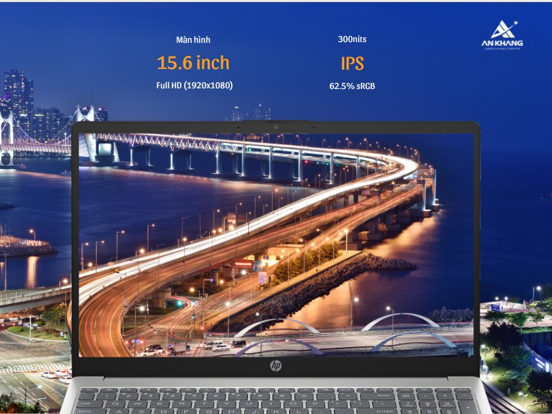 Laptop HP 15-fd1062TU 9Z2Y0PA sở hữu màn hình 15.6 inch Full HD IPS sắc nét