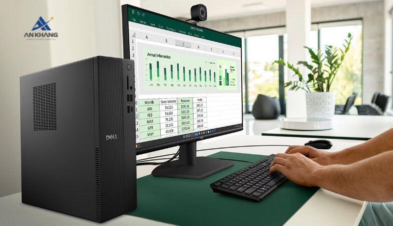 Máy tính để bàn Dell Pro Slim Essential QVS1260 QVS1260-14400-08512U thiết kế nhỏ gọn nhưng vẫn có dư địa nâng cấp