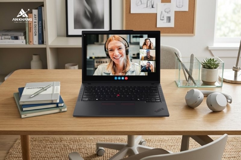 Laptop Lenovo ThinkPad T14 Gen 6 21QG004EVA cho trải nghiệm hội họp trực tuyến chất lượng cao