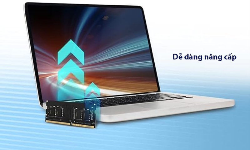 Ram laptop LEXAR 16GB DDR4 3200MHz LD4AS016G-B3200GSST: Dễ dàng nâng cấp tại nhà