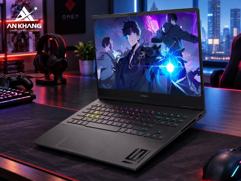 Laptop HP OMEN 16-wf1139TX A2NS1PA tạo điểm nhấn cho không gian gaming với bàn phím RGB từng phím thao tác chính xác và tốc độ phản hồi cao