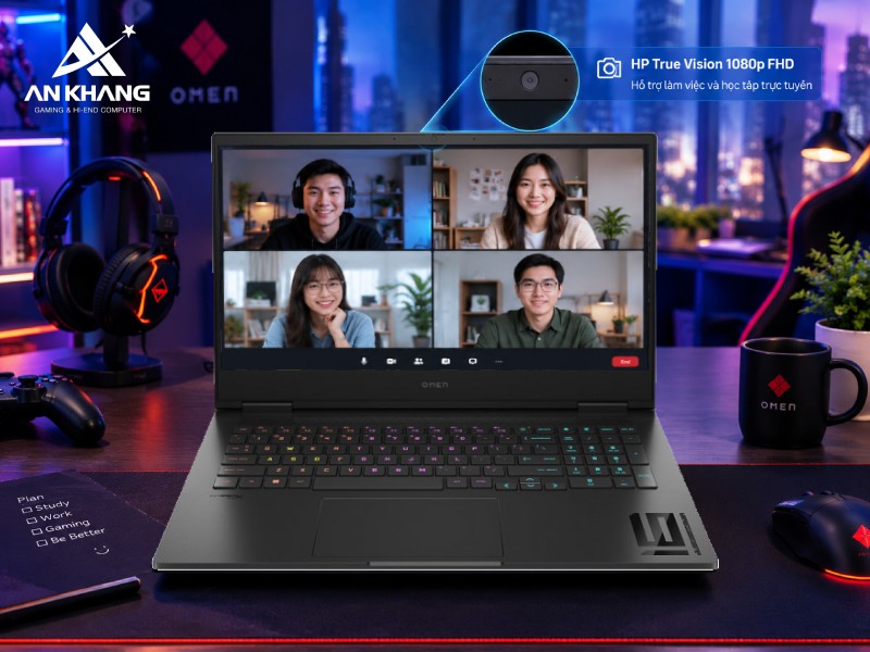 Hỗ trợ làm việc và học tập trực tuyến cùng HP OMEN 16-wf1139TX A2NS1PA