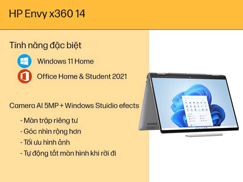 HP Envy X360 14-fc0162TU AY8X1PA - Tính năng đặc biệt