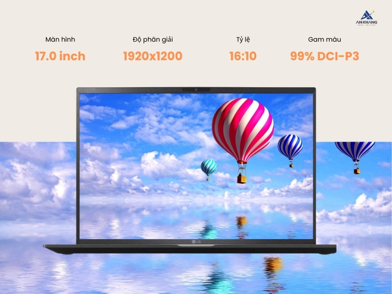 Máy tính LG Gram 2024 17Z90S-G.AH78A5 cho chất lượng hiển thị sắc nét