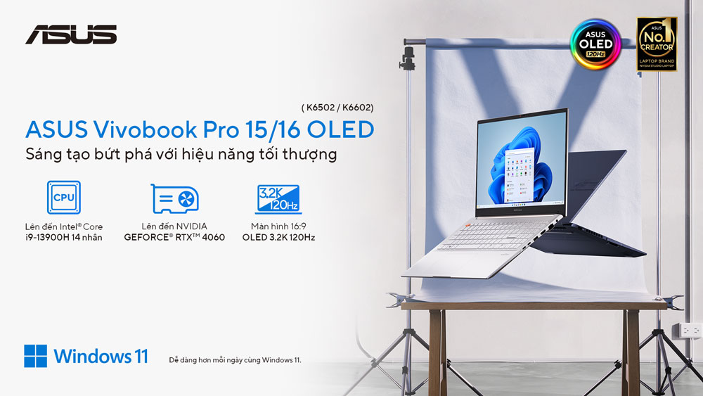 Laptop Asus Vivobook Pro 15 OLED K6502VU-MA090W - Sáng tạo bức phá với hiệu năng tối thượng