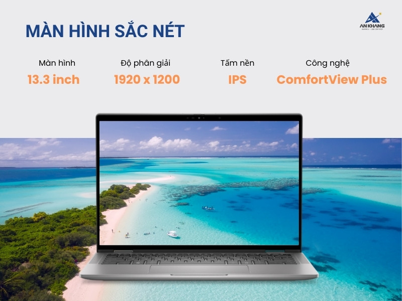 Dell Latitude 7350 L7350-135U-16512U trang bị màn hình 13.3 inch FHD+ IPS sắc nét