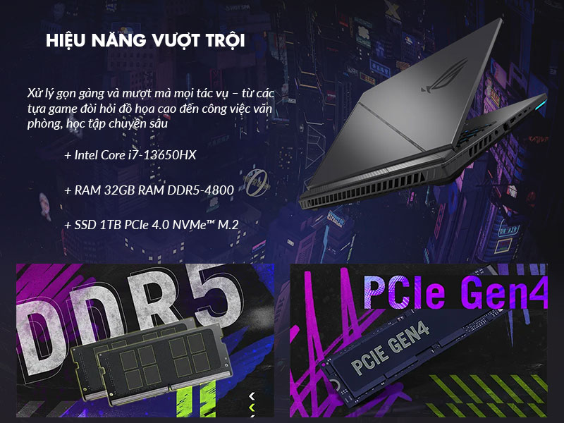 Asus ROG Strix G16 G614JV-N3515W với sức mạnh ấn tượng từ chip Intel Core i7