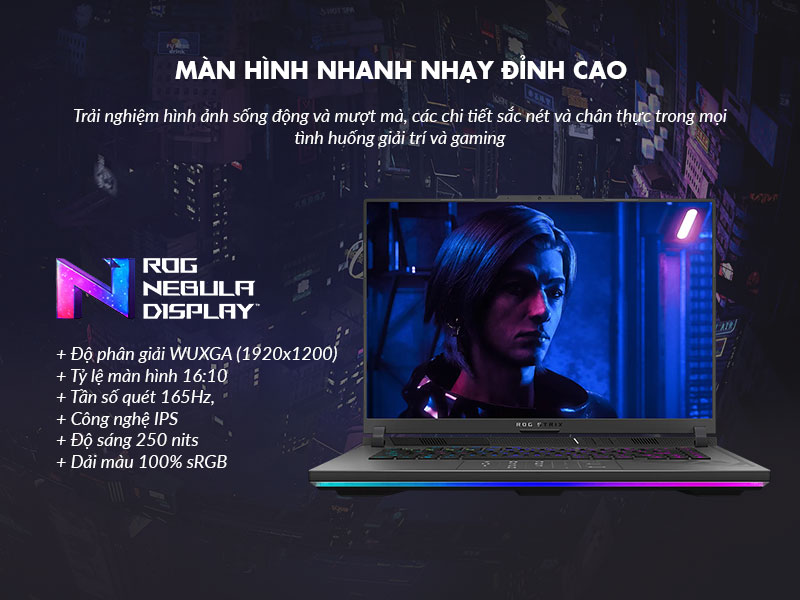 Asus ROG Strix G16 G614JV-N3515W - Màn hình nhanh nhạy đỉnh cao