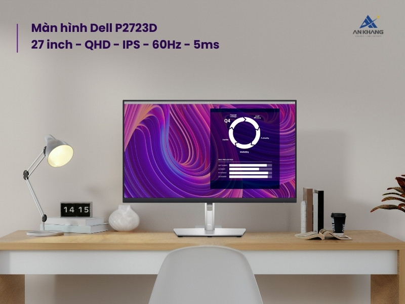 Màn hình Dell P2723D (27 inch - QHD - IPS - 60Hz - 5ms) - Hiển thị sắc nét, tối ưu năng suất làm việc