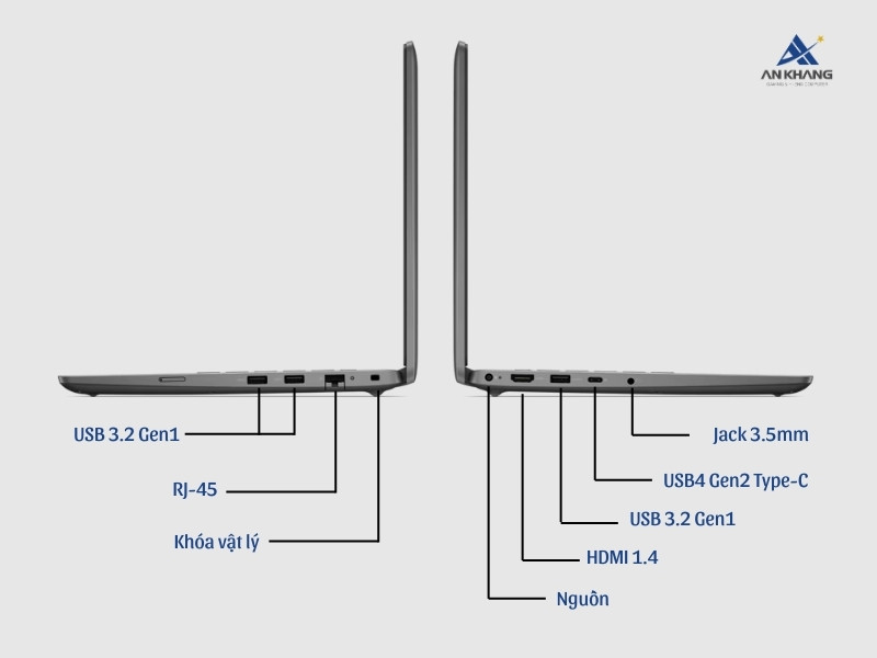 Laptop Dell Latitude 3450 L3450-1355U-08512W trang bị đầy đủ cổng kết nối