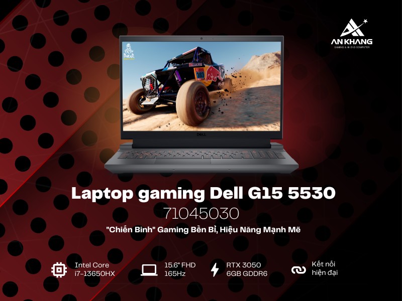 Laptop gaming Dell G15 5530 71045030 là laptop hiệu năng cao dành cho game thủ và nhà sáng tạo nội dung