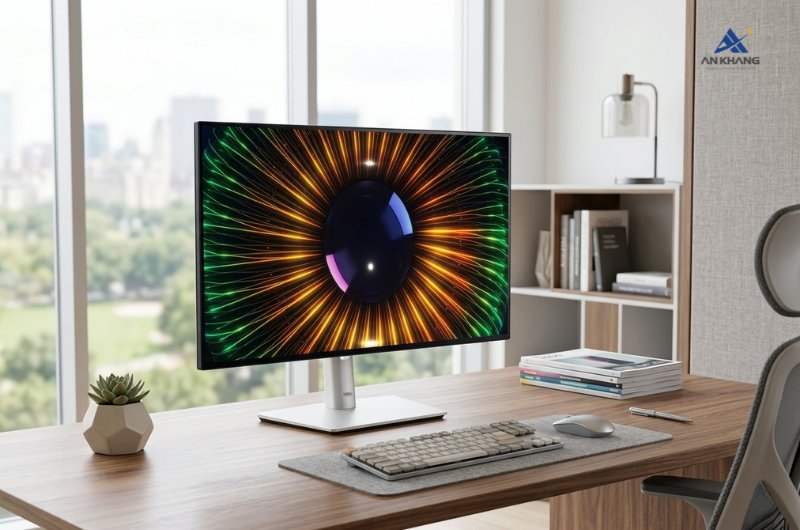 Màn hình đồ họa Dell UltraSharp U2424H nổi bật với thiết kế viền mỏng hiện đại