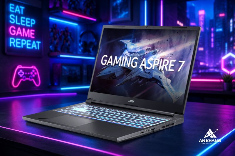 Laptop Acer Gaming Aspire 7 A715-59G-59RD NH.DXUSV.001 sở hữu bộ nhớ và lưu trữ rộng rãi, dễ dàng nâng cấp