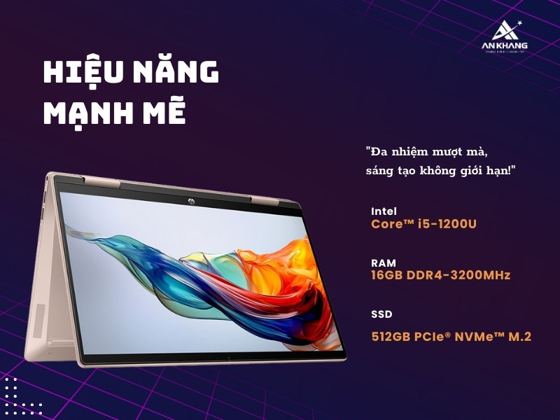 HP Pavilion x360 với hiệu năng mạnh mẽ