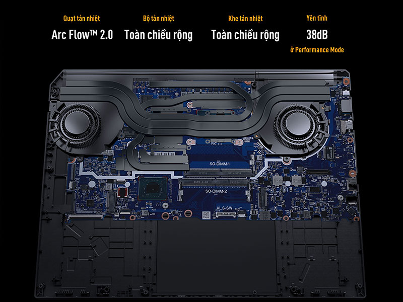 Tản nhiệt tối ưu, vận hành mát mẻ trên ASUS TUF Gaming F16 2025