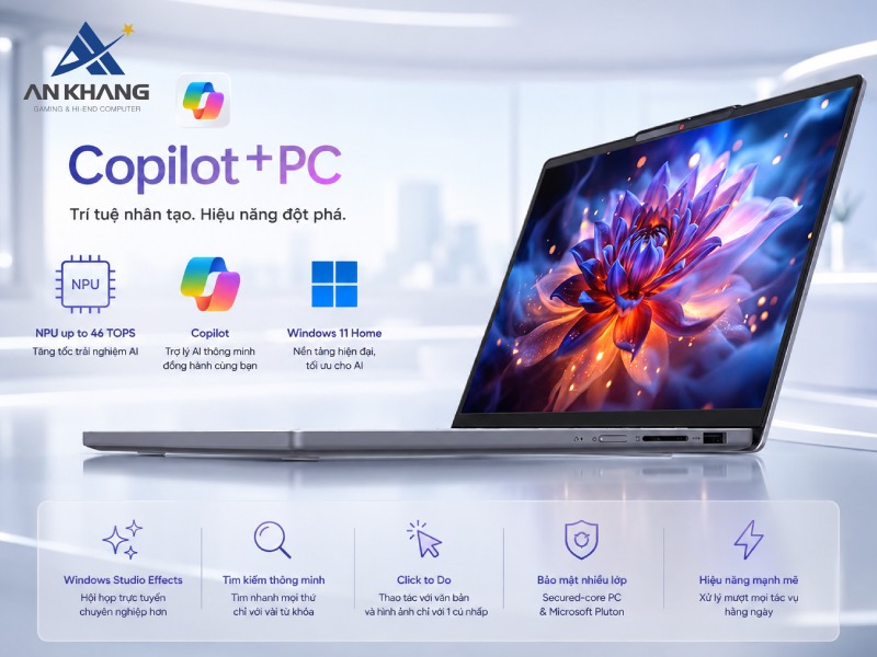 Lenovo IdeaPad Slim 3 14IPH11 83UQ003NVN là chiếc Copilot+ PC thông minh và đột phá