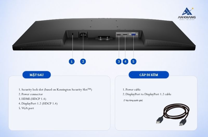 Màn hình Dell Pro E2725HM kết nối linh hoạt với các thiết bị cũ và mới