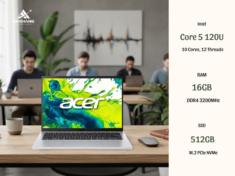 Laptop Acer Aspire Go 14 AG14-72P-563L NX.JSBSV.002 hiệu năng ổn định cho học tập và văn phòng