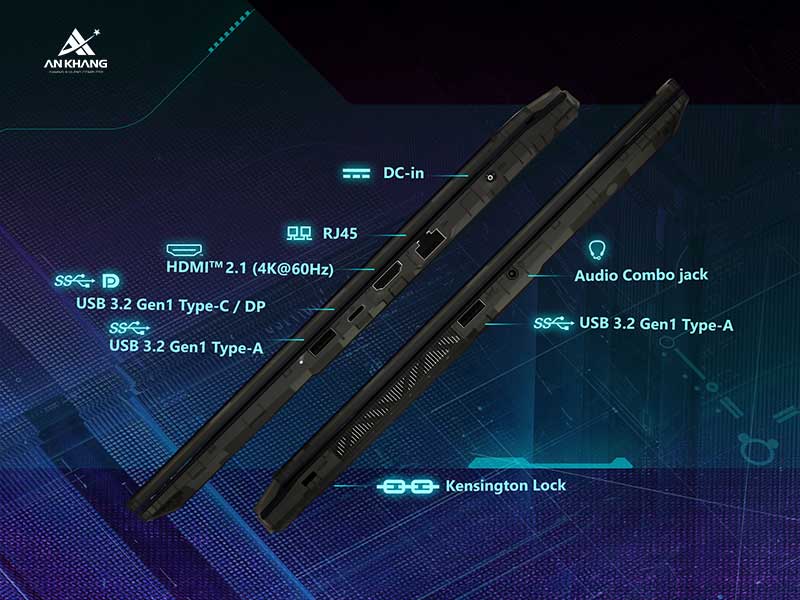 Laptop gaming MSI Cyborg 15 A13VEK-2089VN kết nối đa dạng cho trải nghiệm liền mạch