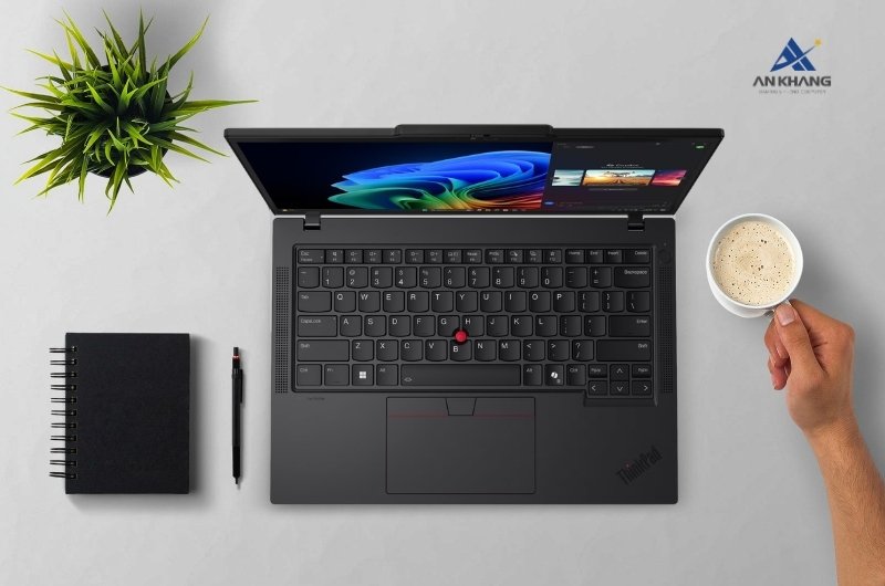 Laptop Lenovo ThinkPad T14 Gen 6 21QG004HVA nổi bật với thiết kế nhỏ gọn, dễ dàng thay thế linh kiện
