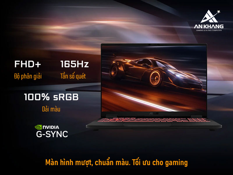 Laptop ASUS TUF Gaming A16 FA608UM với trang bị màn hình 16 inch 165Hz mượt mà, chuẩn màu