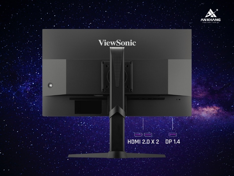Màn hình gaming ViewSonic VX2528 trang bị kết nối đủ dùng, tương thích đa nền tảng