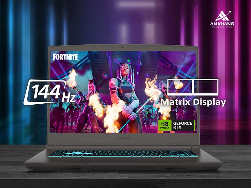 MSI Thin 15 B13UC 2044VN hiển thị sắc nét, mượt mà