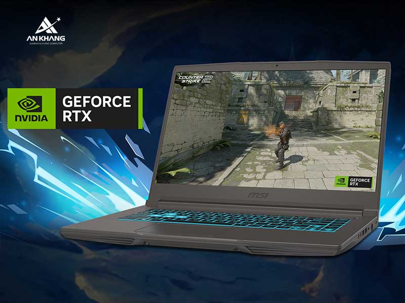 Laptop Gaming MSI Thin 15 B13UC 2044VN xử lý đồ họa tốt nhờ RTX 3050