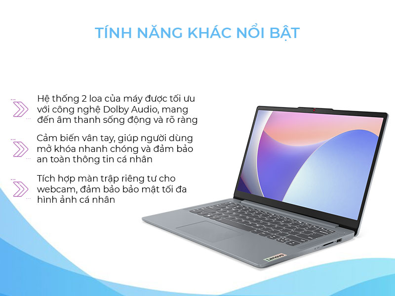 Lenovo IdeaPad Slim 3 14IAH8 83EQ0005VN - Tính năng khác nổi bật