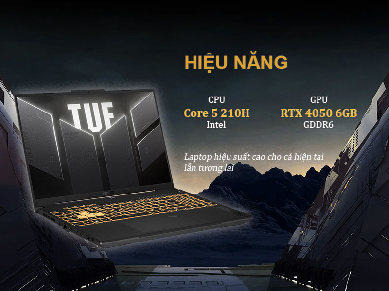 Laptop ASUS TUF Gaming F16 FX607VU-RL045W mang hiệu năng mạnh mẽ trong ph&acirc;n kh&uacute;c