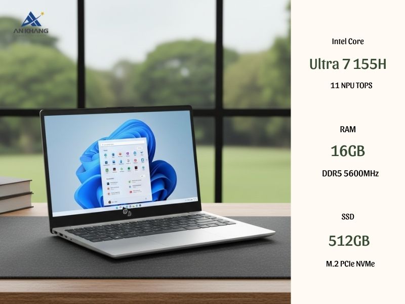 Laptop HP 14-ep1137TU C2CY8PA với hiệu năng AI thông minh