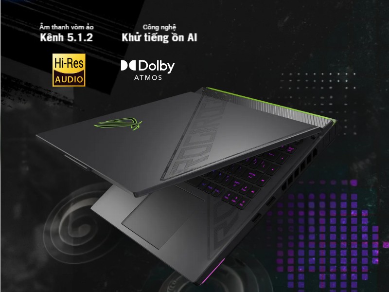 Asus ROG Strix G16 G614JV-N3514W cho trải nghiệm âm thanh 3D sống động