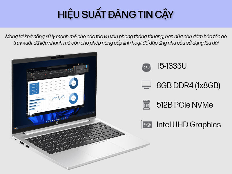 Laptop HP ProBook 440 G10 9H8U4PT với hiệu suất đáng tin cậy