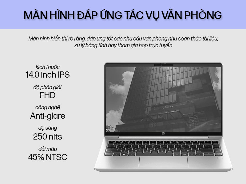 HP ProBook 440 G10 9H8U4PT sở hữu màn hình đáp ứng tác vụ văn phòng