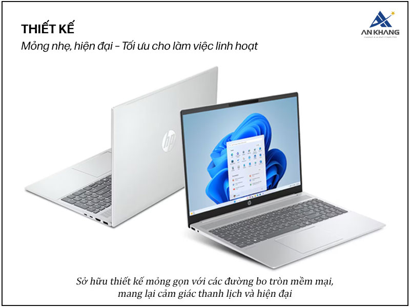 HP OmniBook 5 AI 16 mang thiết kế mỏng nhẹ, hiện đại