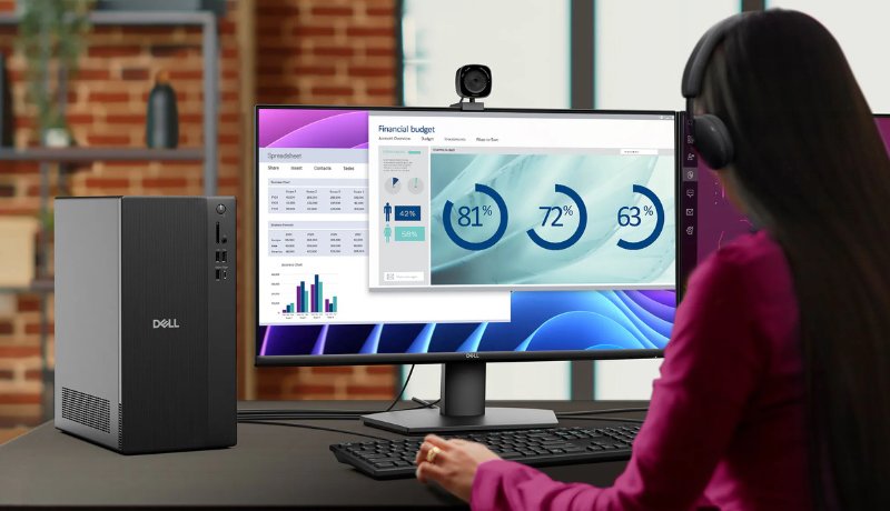 Máy tính để bàn Dell Pro Tower Essential QVT1260 QVT1260-14100-08512W đi kèm bộ bàn phím chuột tiện lợi