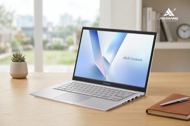 Laptop ASUS Vivobook 14 X1404VA-EB355W sạc nhanh 60% pin chỉ trong 49 ph&uacute;t 