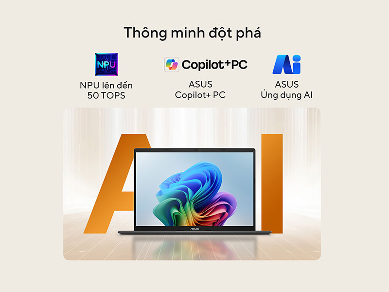 Đạt chuẩn Copilot+ PC, thông minh đột phá - sẵn sàng cho tương lai cùng laptop ASUS Vivobook S14 M3407GA-SF030W