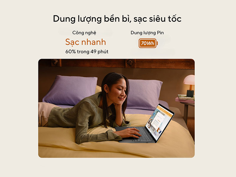 ASUS Vivobook S14 M3407GA cung cấp thời lượng cho bạn dùng cả ngày mà không cần lo sạc