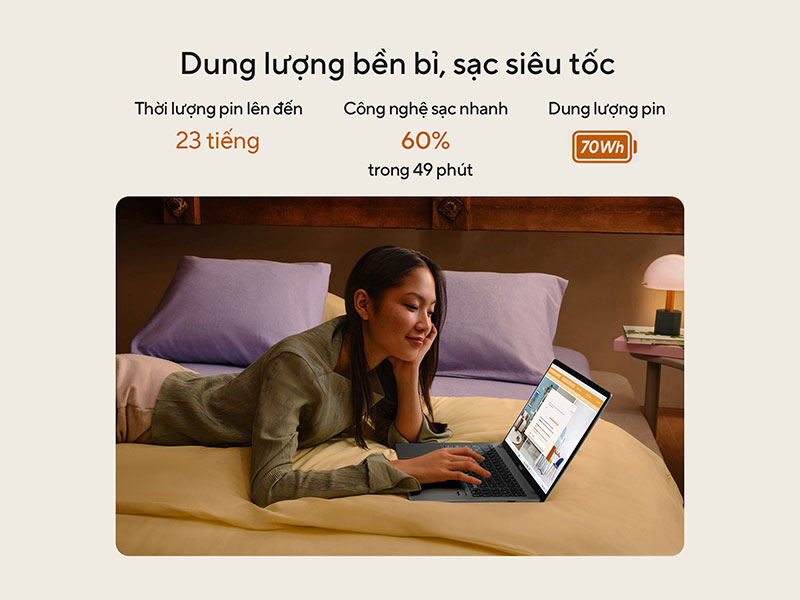 Thời lượng pin ấn tượng tr&ecirc;n ASUS Vivobook S16 M3607GA-SH034W