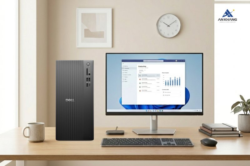Máy tính để bàn Dell Pro Tower Essential QVT1260 71085900 là chiếc desktop văn phòng mạnh mẽ, ổn định, nâng cấp dễ dàng