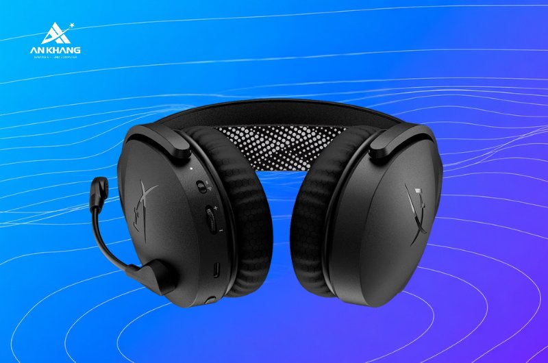 Tai nghe Gaming HyperX Cloud JET Wireless AJ0T1AA Black nổi bật với thời lượng pin lên đến 25 giờ