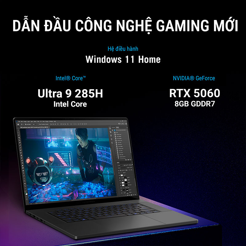 Sức mạnh AI đột phá trên ASUS ROG Zephyrus G16 GU605CM-QR078W