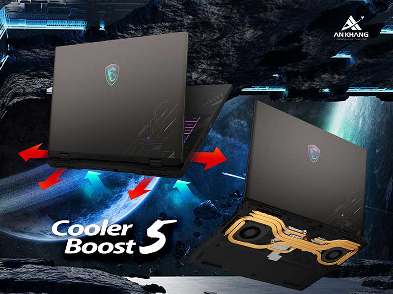 MSI Crosshair 16 HX AI D2XWFKG-070VN trang bị tản nhiệt Cooler Boost 5 hiện đại