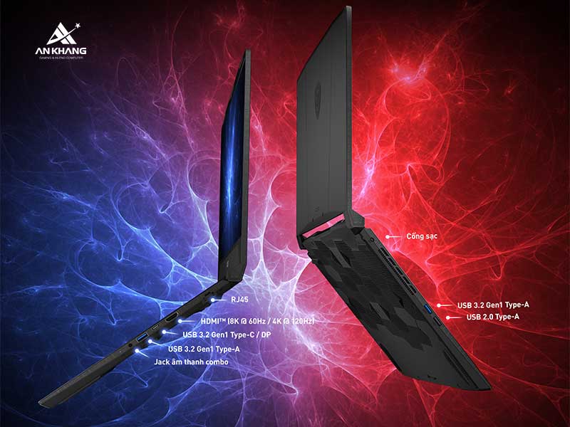 Laptop gaming MSI Katana 15 B13VFK-676VN trang bị kết nối toàn diện