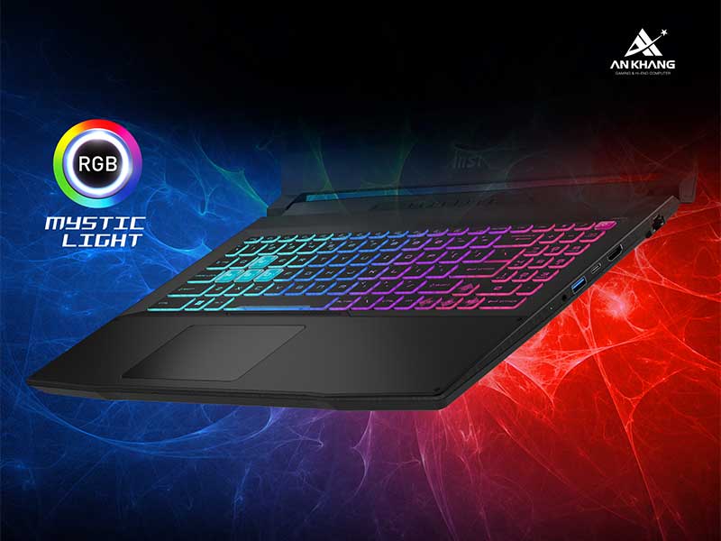 Laptop gaming MSI Katana 15 B13VFK-676VN với bàn phím RGB 4 vùng rực rỡ